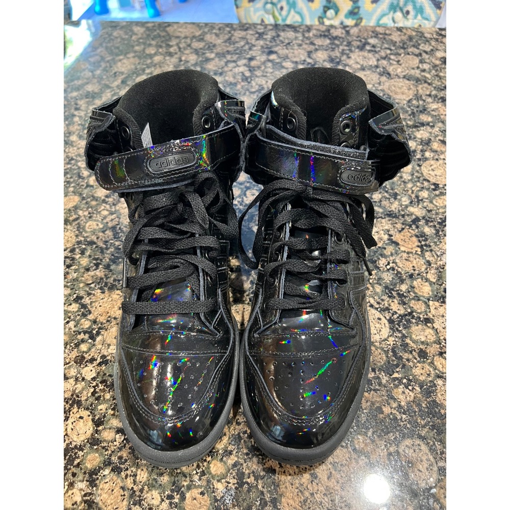 Adidas Jeremy Scott Forum Hi Wings 4.0 Black Holographic IE6862 Mens 8.5
